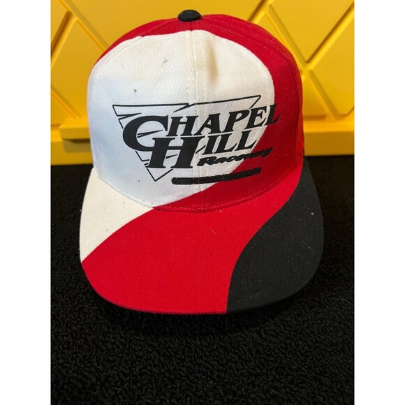 Vintage Chapel Hill Racing Strapback Cap Red/Black/White M3 - Picture 1 of 4